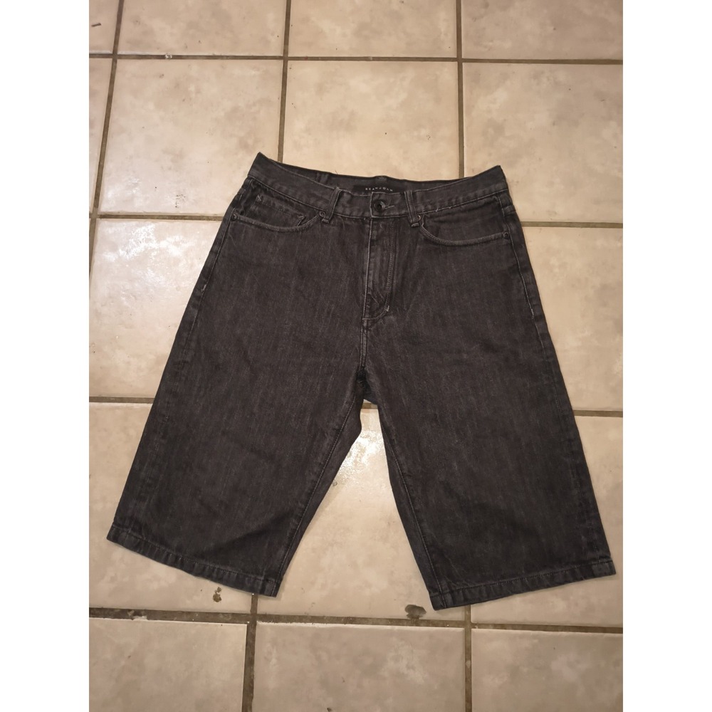 Sean John Denim Shorts Men's Size 32 Black Dark Wash Jean Shorts Hip Hop Streetw